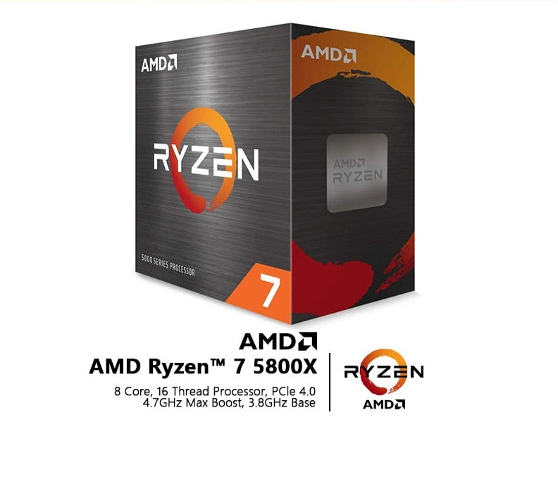 AMD Ryzen 7 5800X - Ryzen 7 5000 Series 8-Core 3.8 GHz Socket AM4 105W  Desktop Processor - 100-000000063 